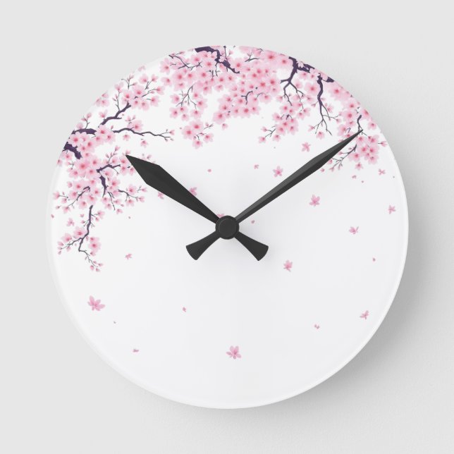 Horloge Ronde Cherry Blossom Sakura Japanese Art Tote  (Recto)