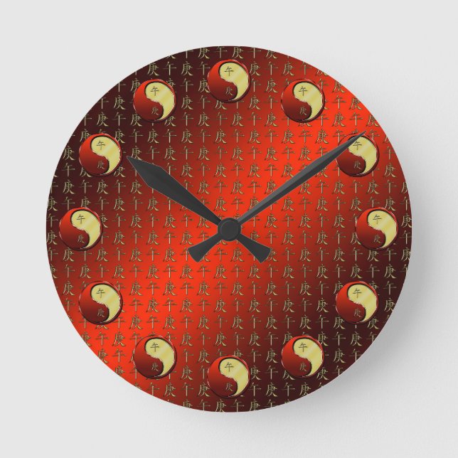 Horloge Ronde Cheval de Métal (Recto)
