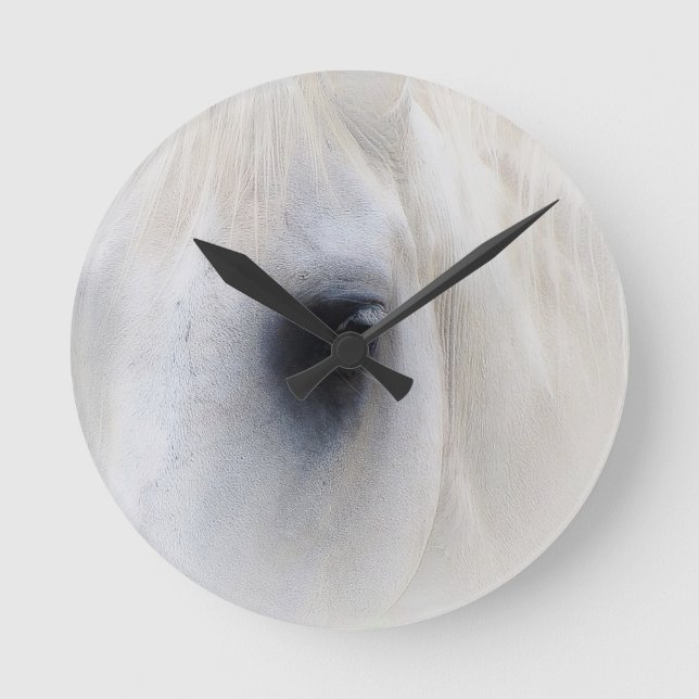 Horloge Ronde Cheval et floral (Recto)