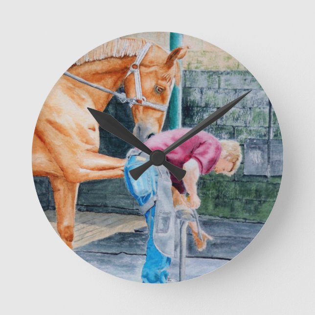 Horloge Ronde Cheval pédicure (Recto)