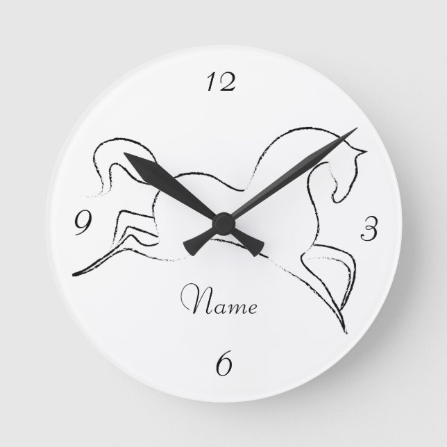 Horloge Ronde Cheval sauvage Thunder_Cove (Recto)