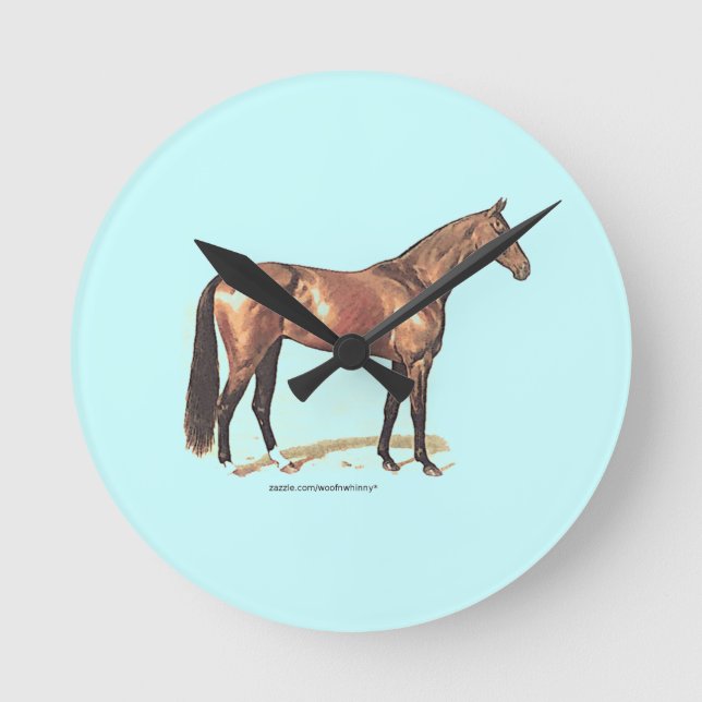Horloge Ronde Cheval Thoroughbred (Recto)