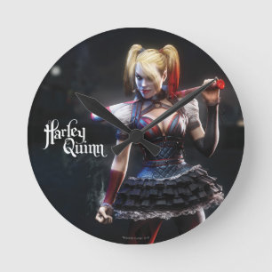 Horloge Ronde Chevalier de Batman Arkham   Harley Quinn avec la