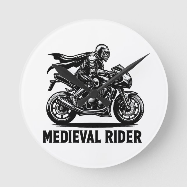 Horloge Ronde chevalier médiéval (Recto)