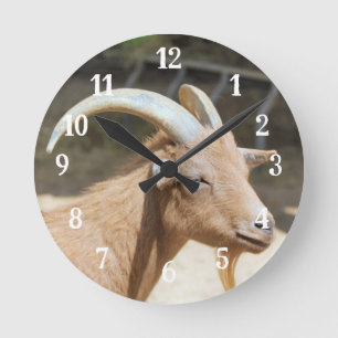 Horloge Ronde Chèvre