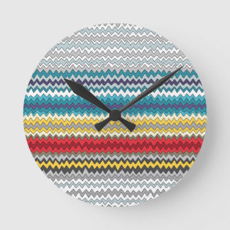 Horloge Ronde chevron cosmique