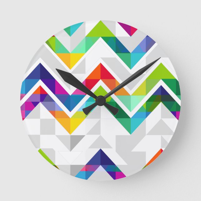 Horloge Ronde Chevron Rainbow (Recto)