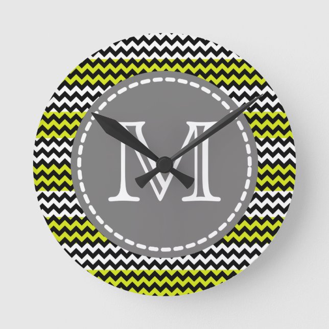 Horloge Ronde Chevron Zigzag (Recto)