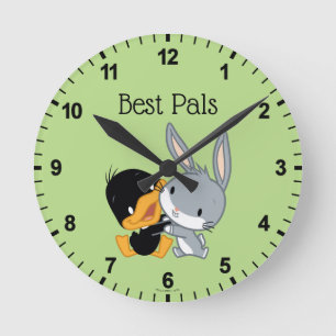 Horloge Ronde Chibi DAFFY DUCK™ & BUGS BUNNY™