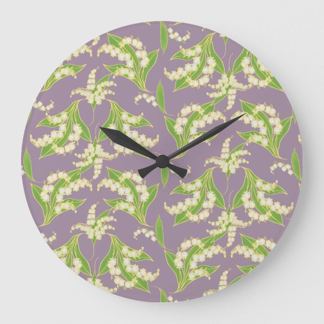 Horloge ronde chic : Lys of the Valley, Mauve (Recto)