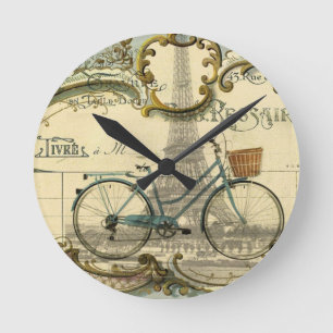 Horloge Ronde chic traveller vintage