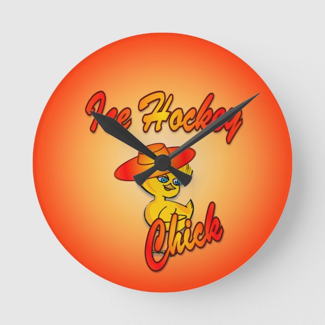 Horloge Ronde Chick de hockey Ice #5 (Recto)