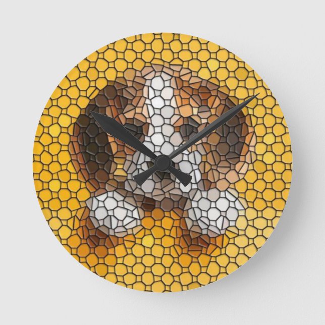 Horloge Ronde Chien, Beagle, animal de compagnie (Recto)