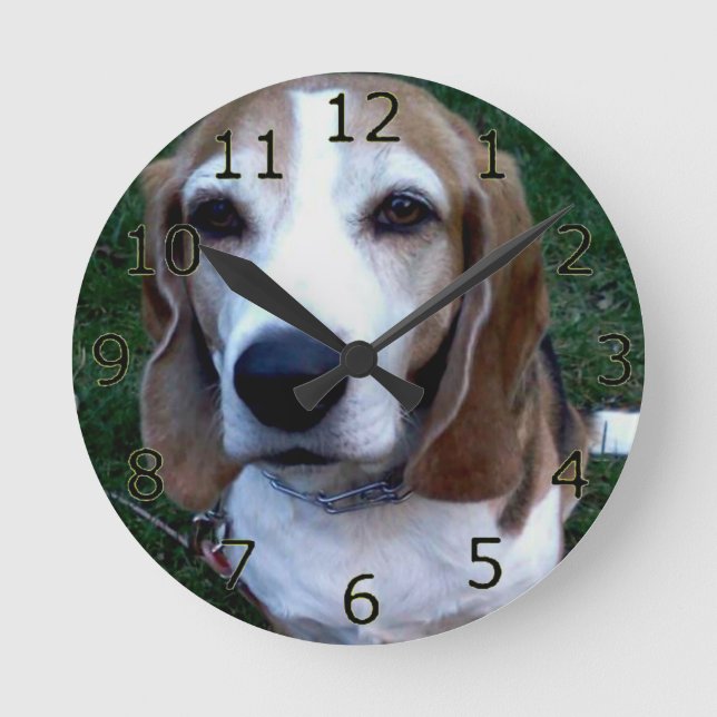 Horloge Ronde Chien beagle Basset (Recto)