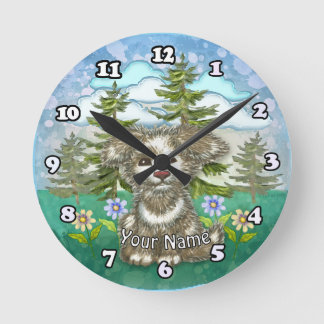 Horloge Ronde Chien Brownie Pup