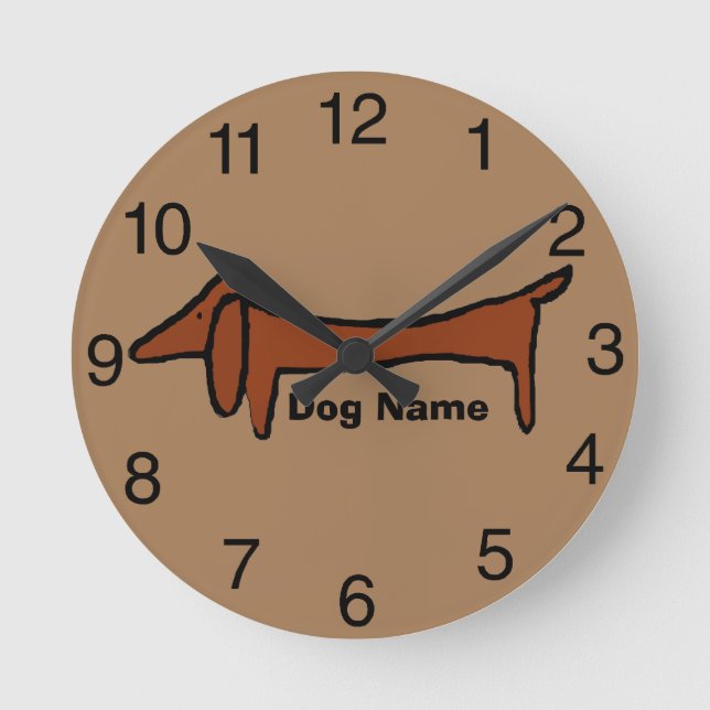 Horloge Ronde Chien de chien, Brown Clock, edit name (Recto)
