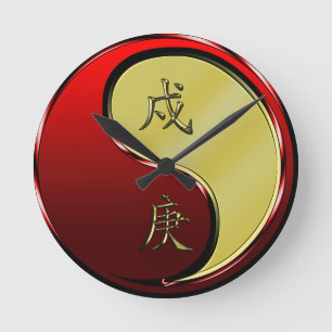 Horloge Ronde Chien de Métal