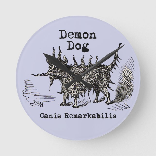 Horloge Ronde Chien Demon Vintage Funny migre (Recto)