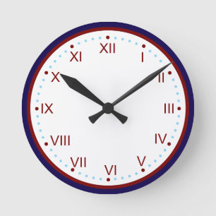 Horloge Ronde Chiffre romain classique et élégant