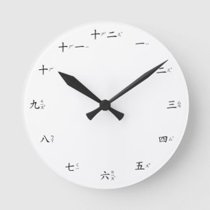 Horloge Ronde Chiffres chinois avec l'horloge taïwanaise Zhuyin