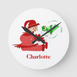 Horloge Ronde Chiffres de jeu en bois amusants