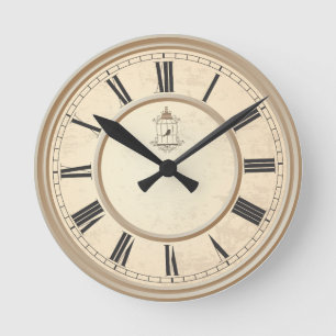 Horloge Ronde Chiffres romains Cadran romain