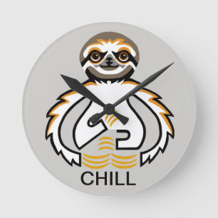 Horloge Ronde CHILL - Cool SLOTH - Faune - Nature