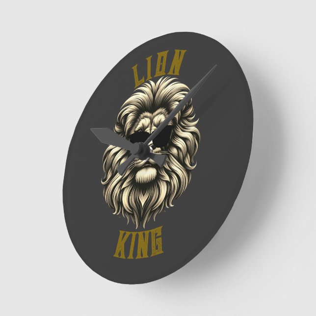 Horloge Ronde Chill Lion King (Angle)