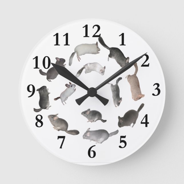 Horloge Ronde Chinchilla jumping clock (Recto)