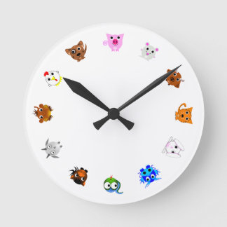 Horloge Ronde Chinese Zodiac Animals (rotated)