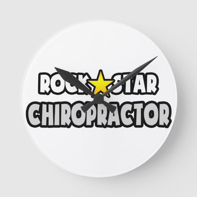 Horloge Ronde Chiropracteur rock Star (Recto)