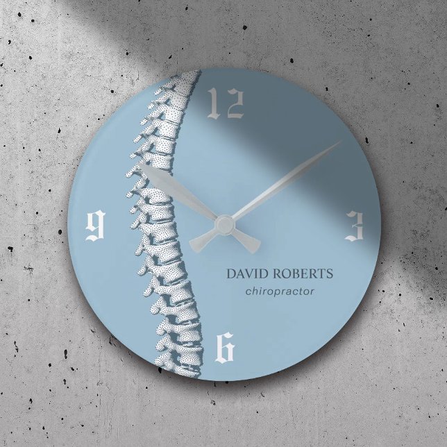 Horloge Ronde Chiropratique Chiropraticien Anatomie de la colonn (Créateur téléchargé)