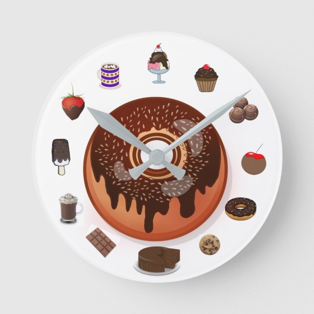 Horloge ronde "Chocaholic" (Recto)
