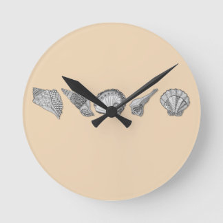 Horloge Ronde Choisissez votre couleur Seashell Art
