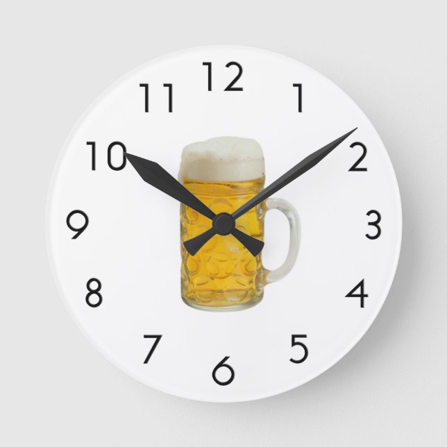 Horloge Ronde Chope de Bière (Recto)