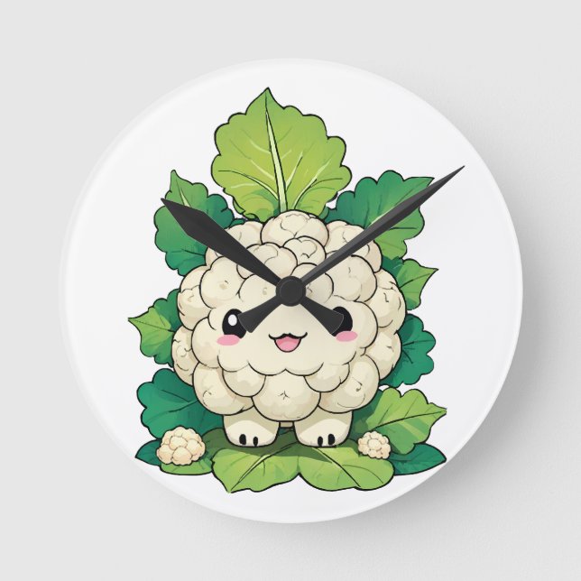 Horloge Ronde Chou-fleur Kawaii (Recto)