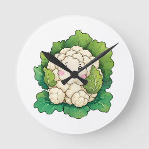 Horloge Ronde Chou-fleur Kawaii