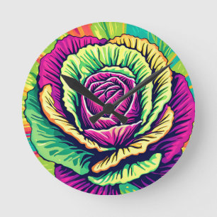 Horloge Ronde Chou Vivant Pop Art