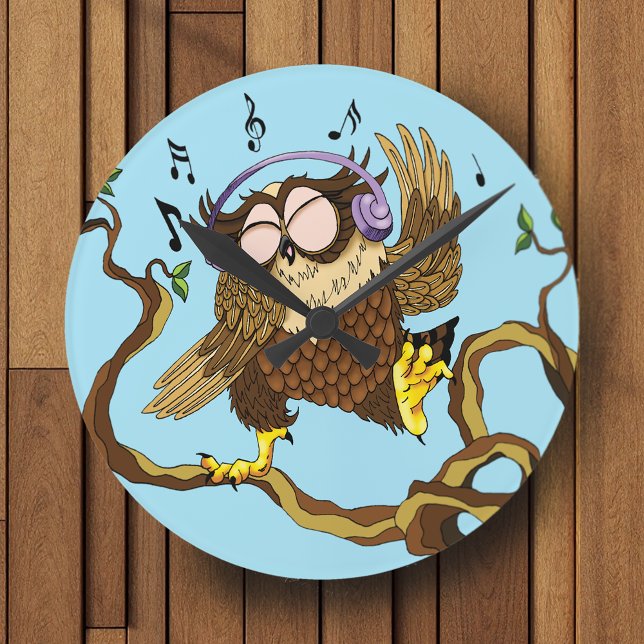 Horloge Ronde Chouette de musique (Créateur téléchargé)