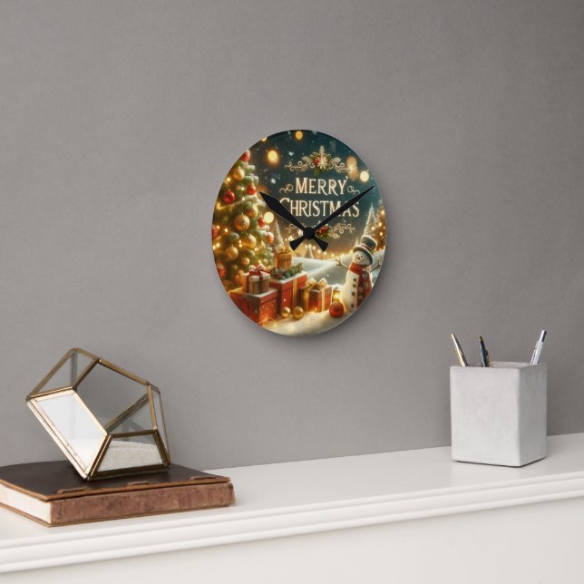 Horloge Ronde  Christmas into your home  Wall Clock (Bureau)