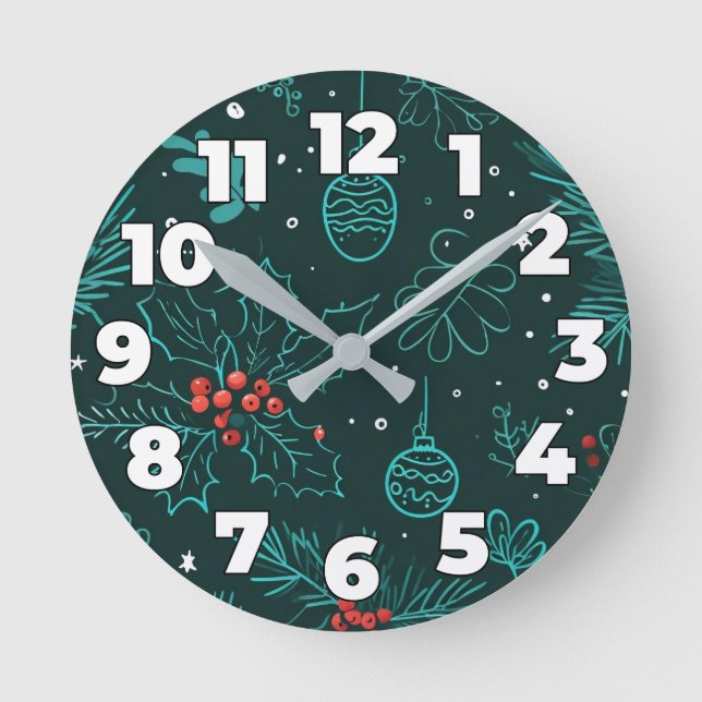 Horloge Ronde Christmas motif Replace with your picture (Recto)