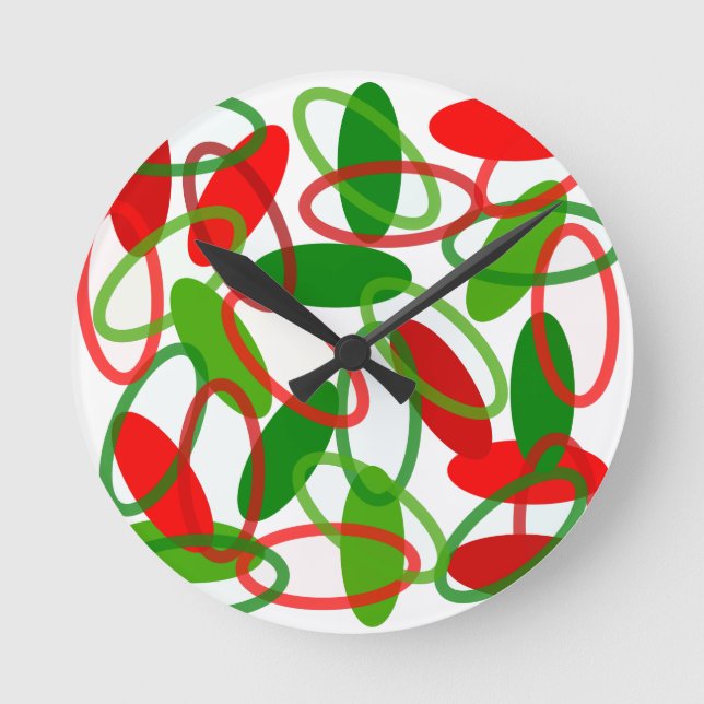 Horloge Ronde Christmas Ovals  (Recto)