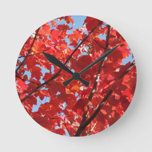 Horloge Ronde Chute rouge