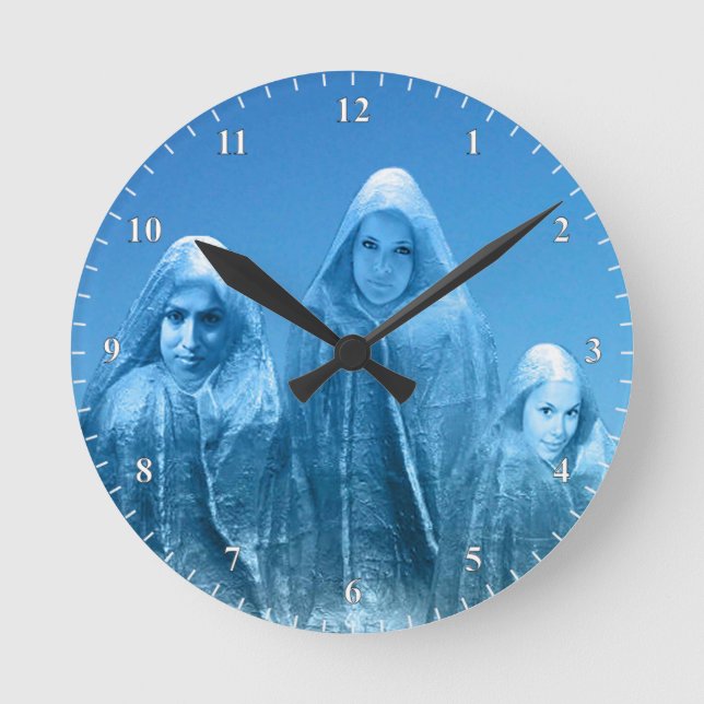 Horloge Ronde Ciel bleu glace (Recto)