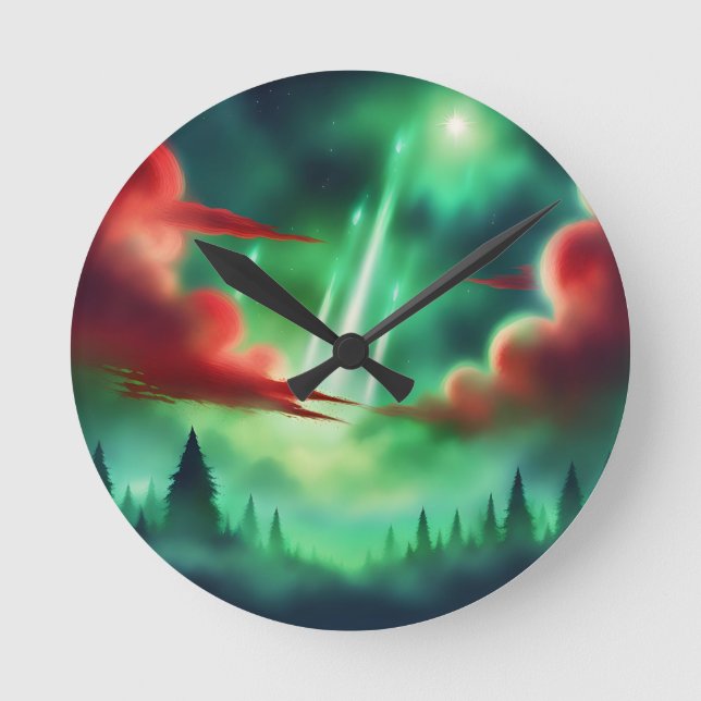 Horloge Ronde ciel vert (Recto)