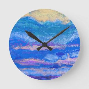 Horloge Ronde Ciels dorés