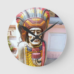 HORLOGE RONDE CIGAR INDIAN OF ALEXANDRIA WALL CLOCK