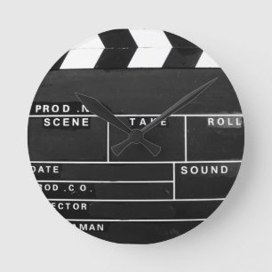 Horloge Ronde cinéastes vidéastes Clapper conception de carte