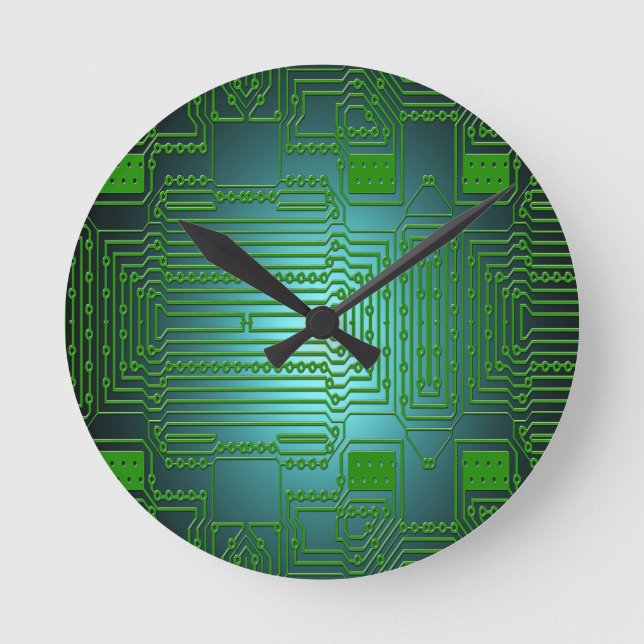 Horloge Ronde circuits de conducteurs de cartes (Recto)