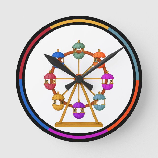 Horloge Ronde Circus Ferris wheel Wall Clock (Recto)